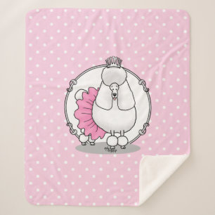 Manta Sherpa Ballet divertido Ballerina Princesa Poodle Perro (
