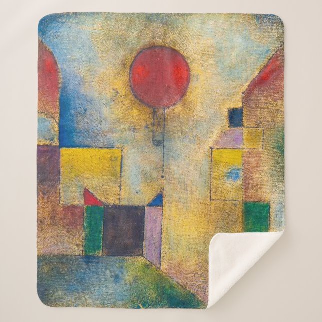 Manta Sherpa Balón rojo | Paul Klee | (Anverso)