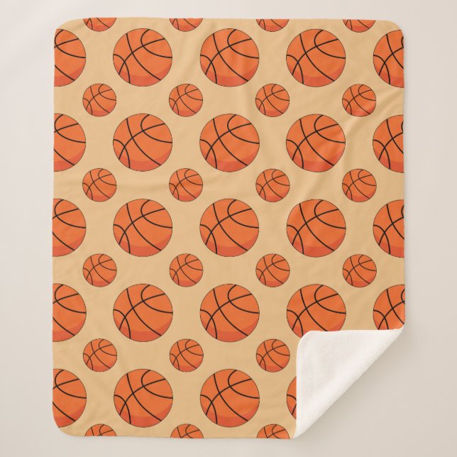 Manta Sherpa Baloncesto personalizado (Anverso)