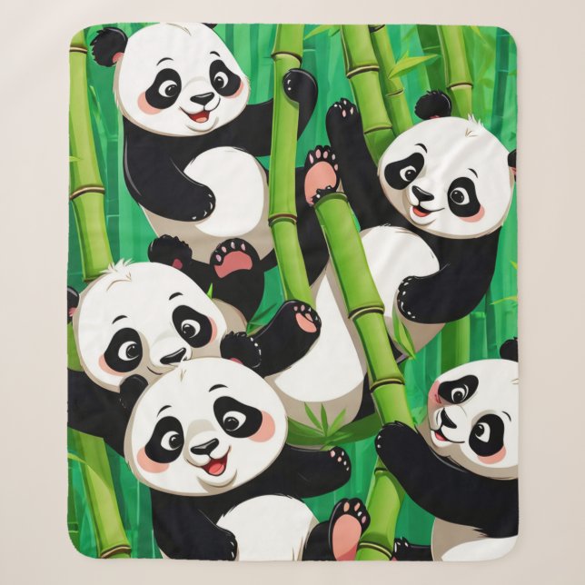 Manta Sherpa Bamboo Panda (Anverso)
