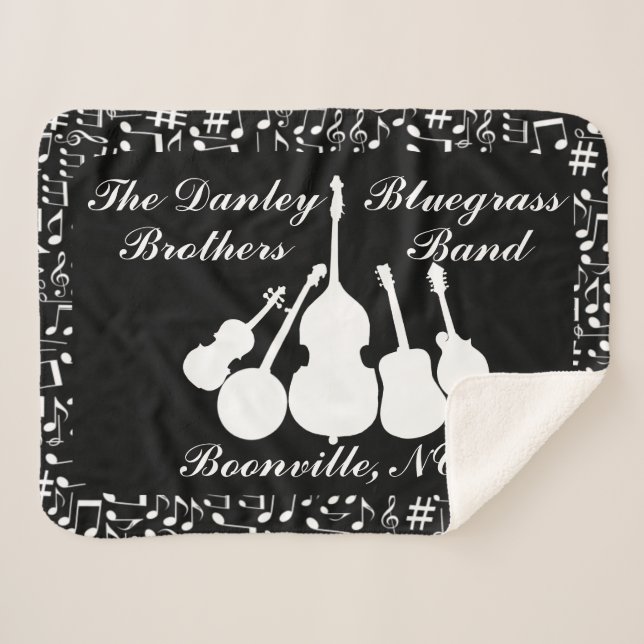 MANTA SHERPA BANDA DE BLUEGRASS (Anverso (horizontal))