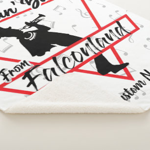 Manta Sherpa Banda De Dancin De Falconland Personalizada
