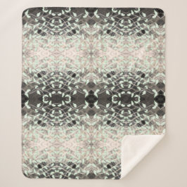 Manta Sherpa Banda Negra Y Crema