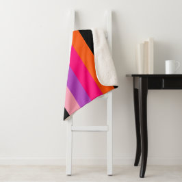 Manta Sherpa Bandas de Halloween contemporáneas