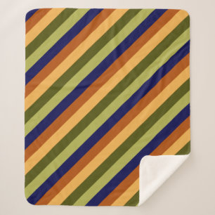 Manta Sherpa Bandas de la Marina de Oliva Cute Olive Sage Media