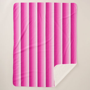 Manta Sherpa Bandas de sombra rosadas calientes