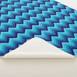 Manta Sherpa Bandas Zigzag En La Cubierta Sherpa De Watercolor