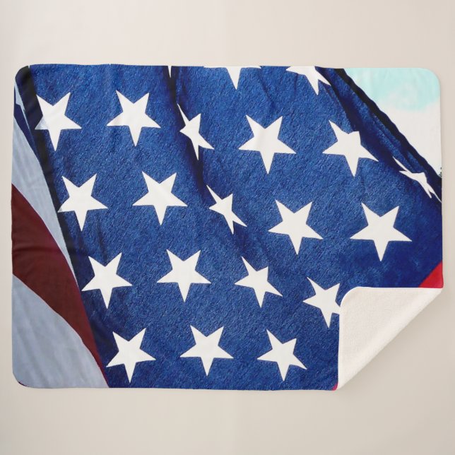 MANTA SHERPA BANDERA AMERICANA (Anverso (horizontal))