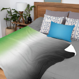 Manta Sherpa Bandera Aromántica Gradiente - Orgullo Aromántico 