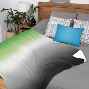 Manta Sherpa Bandera Aromántica Gradiente - Orgullo Aromántico 