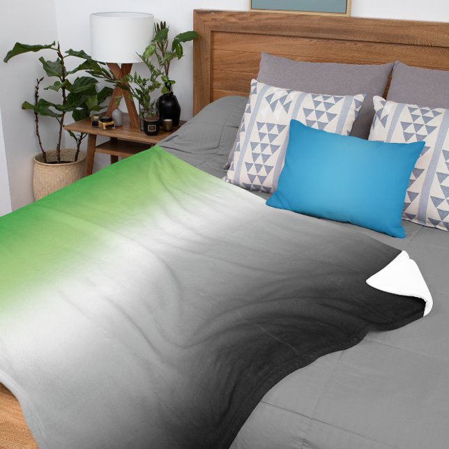 Manta Sherpa Bandera Arromántica Gradiente – Orgullo Arromántic (Subido por el creador)