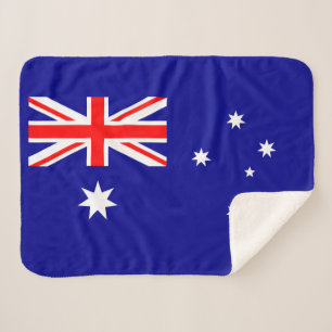 Manta Sherpa Bandera australiana patriótica Sherpa Blanket