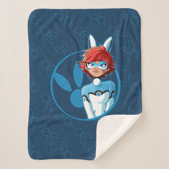 Manta Sherpa Bandera azul Bunnyx (Anverso)