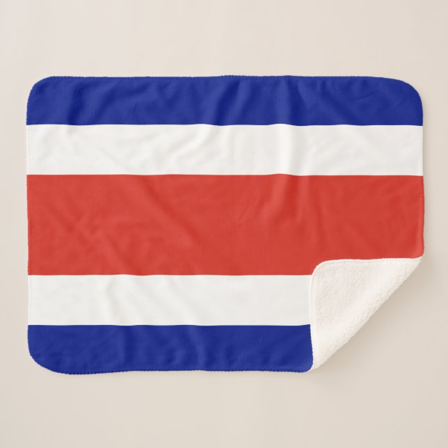 Manta Sherpa Bandera Civil de Costa Rica (Anverso (horizontal))