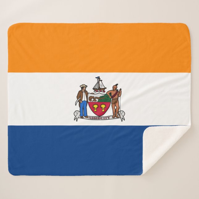 Manta Sherpa Bandera de Albany (Nueva York) (Anverso (horizontal))