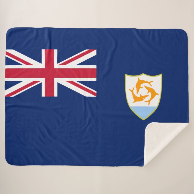 Manta Sherpa Bandera de Anguila (Caribe) (Anverso (horizontal))