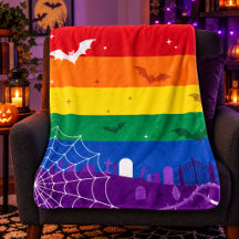 Bandera de arcoíris LGBTQ espeluznante Halloween c