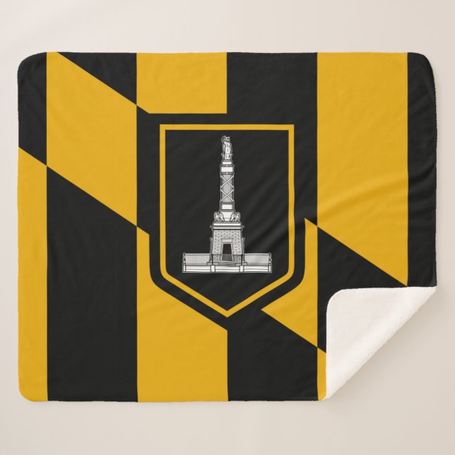 Manta Sherpa Bandera de Baltimore (Maryland, Estados Unidos) (Anverso (horizontal))
