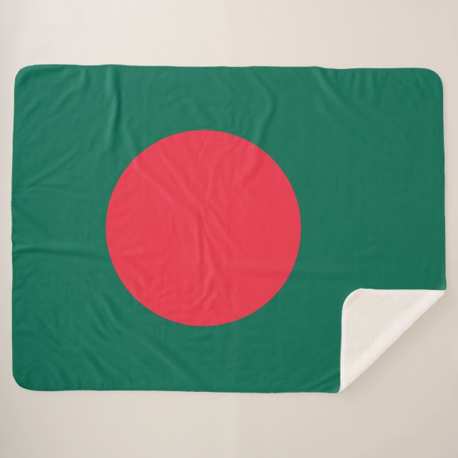 Manta Sherpa Bandera de Bangladesh (Bangladesh) (Anverso (horizontal))