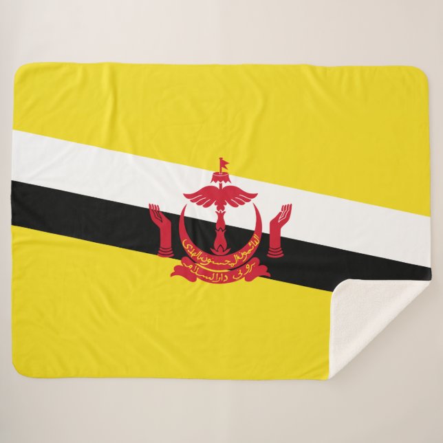 Manta Sherpa Bandera de Brunei (Anverso (horizontal))