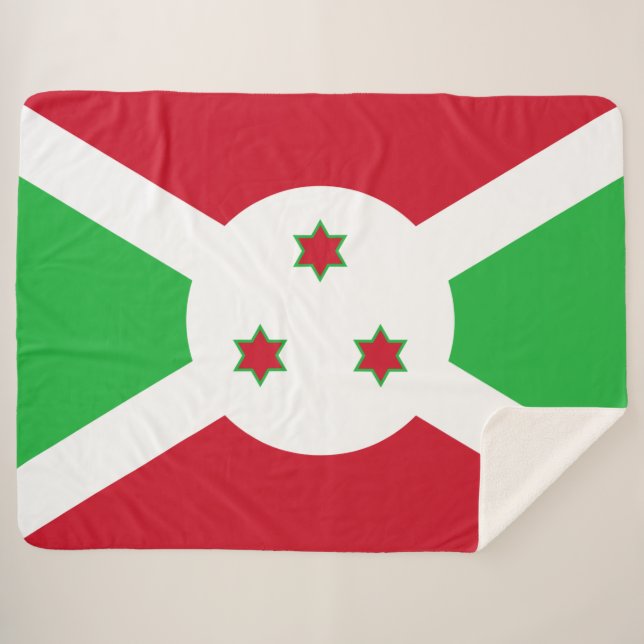 Manta Sherpa Bandera de Burundi (Anverso (horizontal))