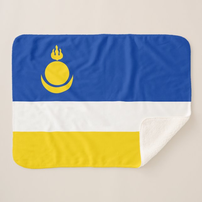 Manta Sherpa Bandera de Buryatia Patriótica (Anverso (horizontal))