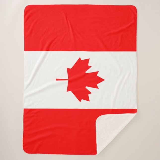Manta Sherpa Bandera de Canadá (Anverso)