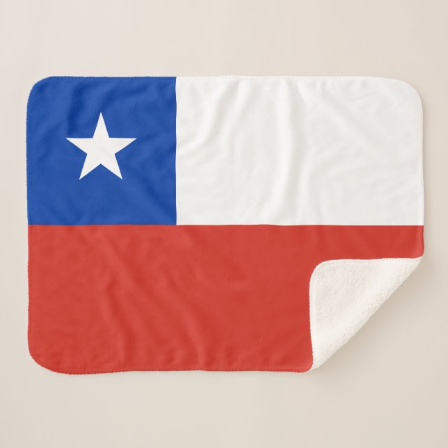 Manta Sherpa Bandera de Chile (Anverso (horizontal))
