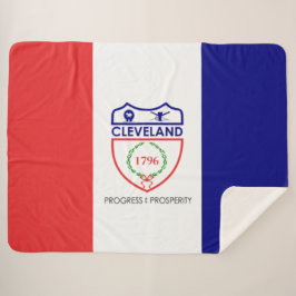Manta Sherpa Bandera de Cleveland (Ohio)