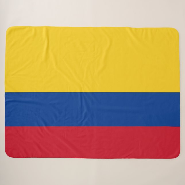 Manta Sherpa Bandera de Colombia (Anverso (horizontal))