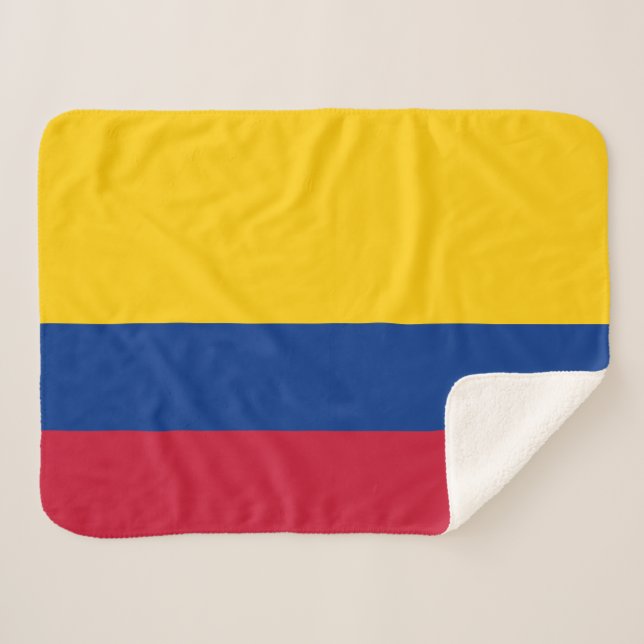 Manta Sherpa Bandera de Colombia (Anverso (horizontal))