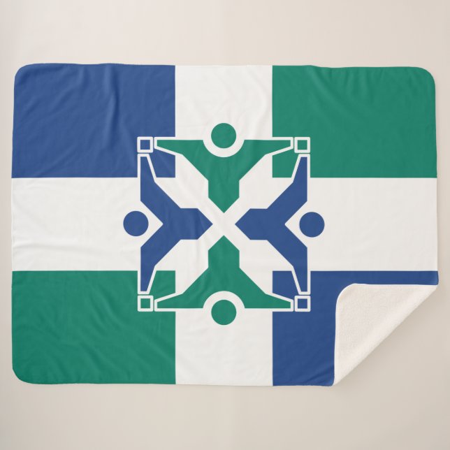 Manta Sherpa Bandera de Columbia (Missouri) (Anverso (horizontal))
