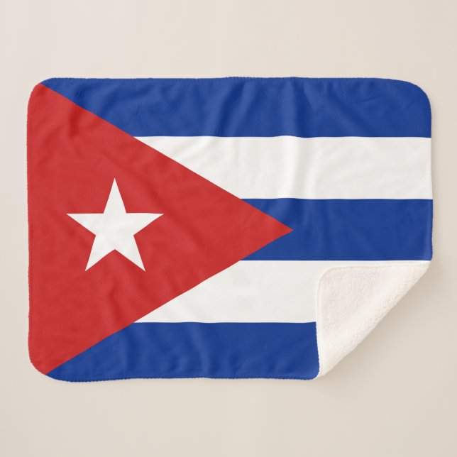 Manta Sherpa Bandera de Cuba (Anverso (horizontal))