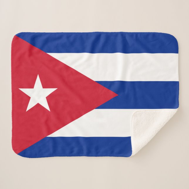 Manta Sherpa Bandera de Cuba (Anverso (horizontal))