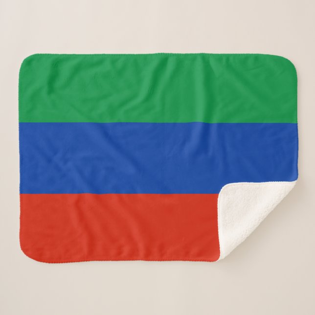 Manta Sherpa Bandera de Daguestán (Anverso (horizontal))