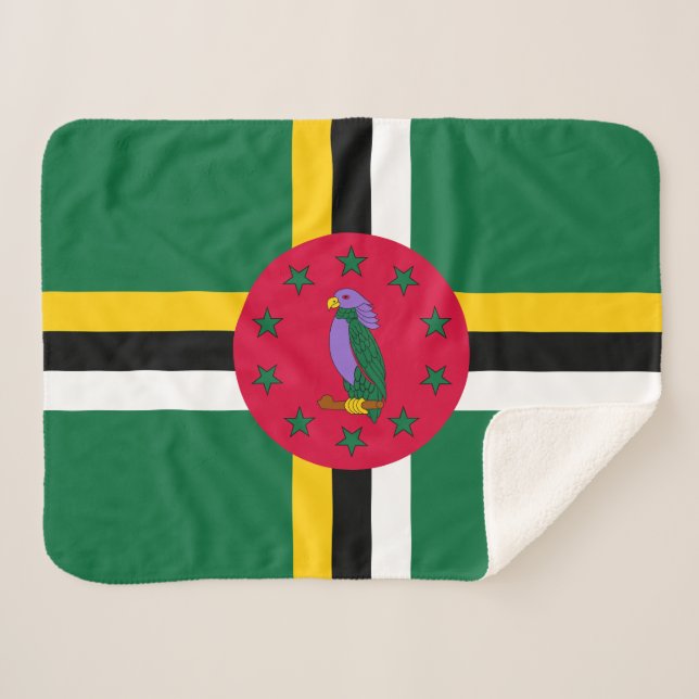 Manta Sherpa Bandera de Dominica (Anverso (horizontal))