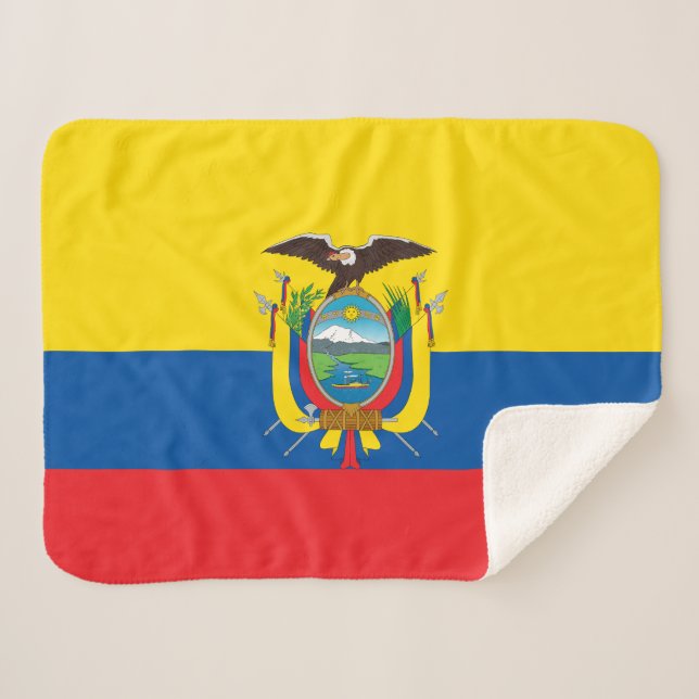 Manta Sherpa Bandera de Ecuador (Anverso (horizontal))