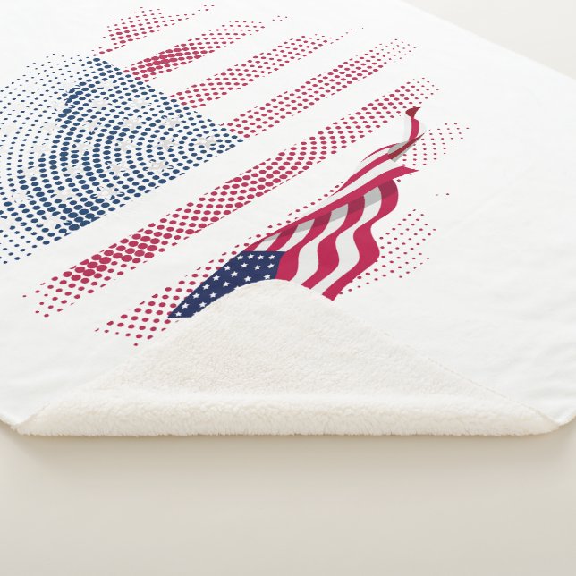 Manta Sherpa bandera de EE. UU. (3/4)