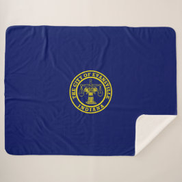 Manta Sherpa Bandera de Evansville (Indiana)
