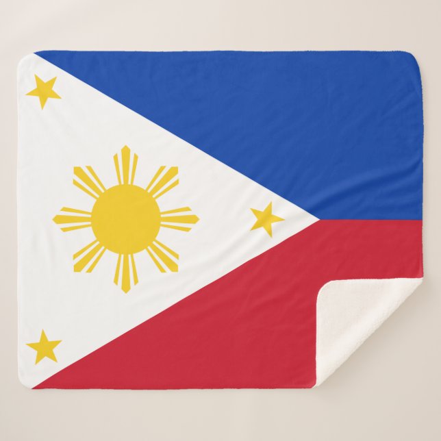 Manta Sherpa Bandera de Filipinas (Anverso (horizontal))
