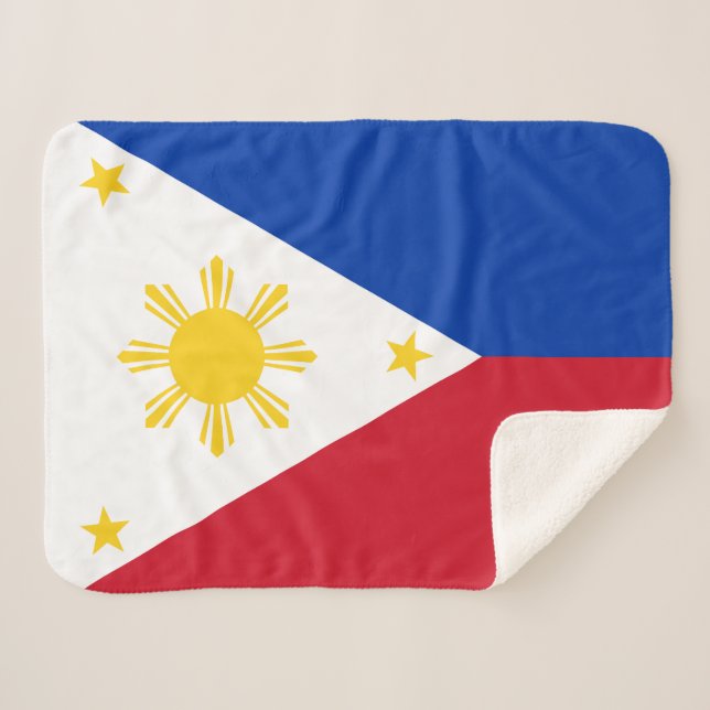 Manta Sherpa Bandera de Filipinas (Anverso (horizontal))