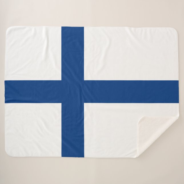 Manta Sherpa Bandera de Finlandia (Anverso (horizontal))