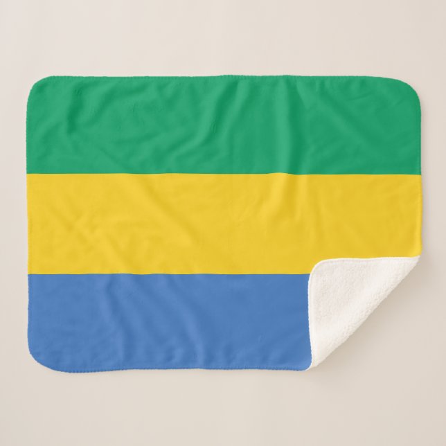 Manta Sherpa Bandera de Gabón (Anverso (horizontal))