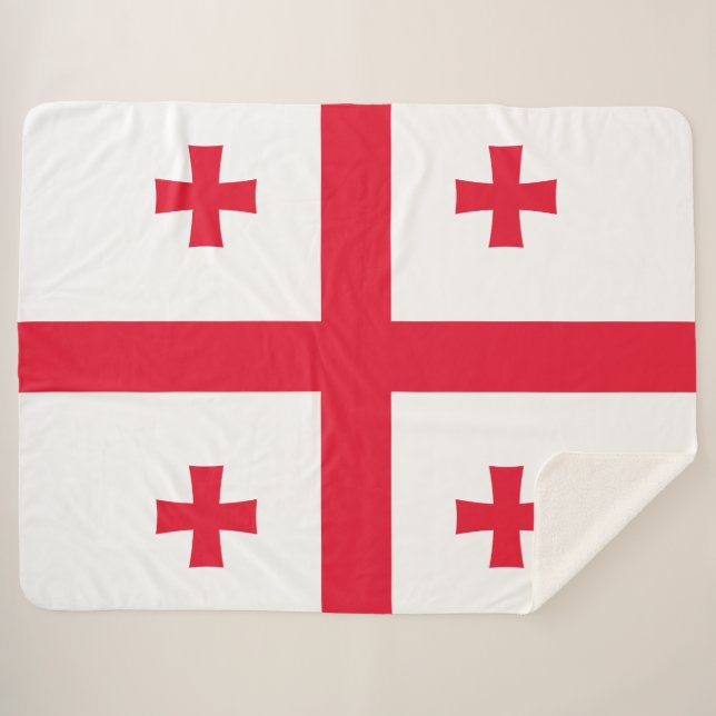 Manta Sherpa Bandera de Georgia (Anverso (horizontal))