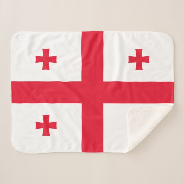 Manta Sherpa Bandera de Georgia (Anverso (horizontal))
