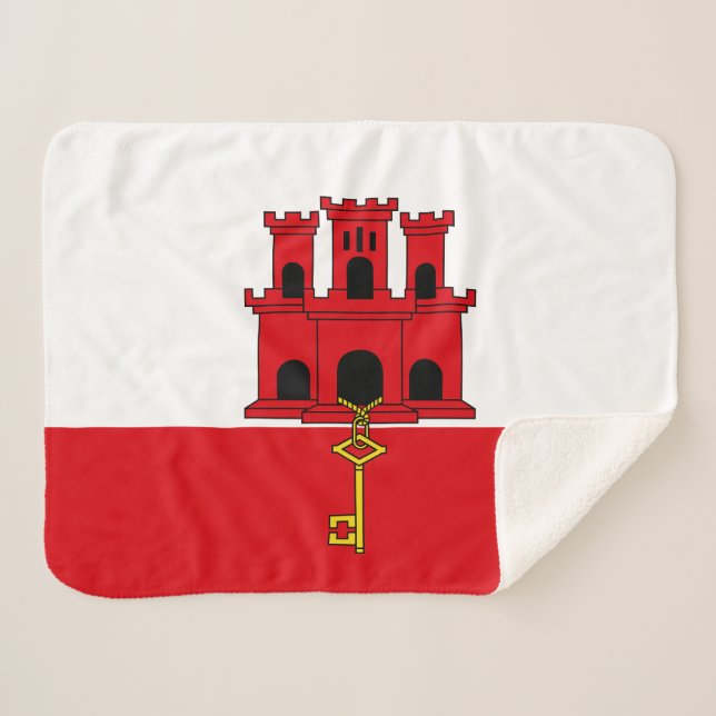Manta Sherpa Bandera de Gibraltar (Anverso (horizontal))