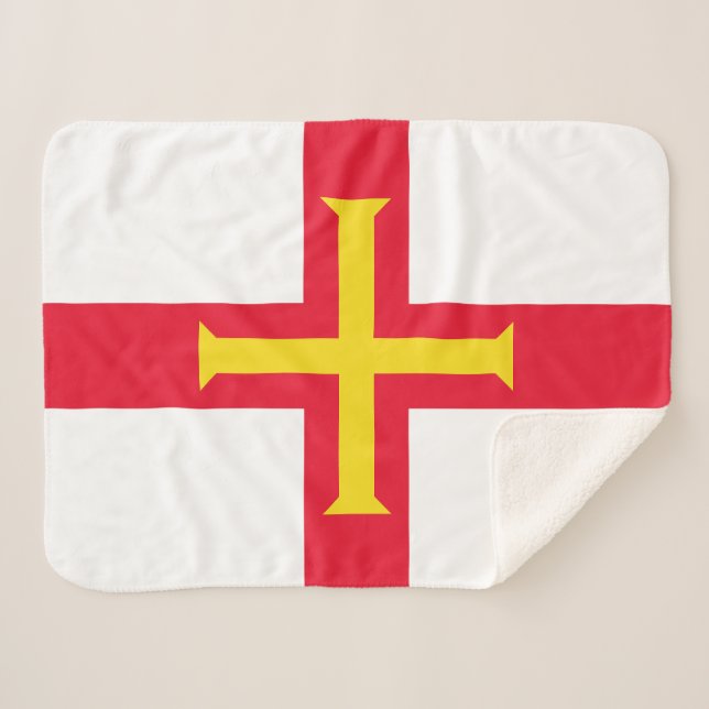 Manta Sherpa Bandera de Guernsey (Anverso (horizontal))