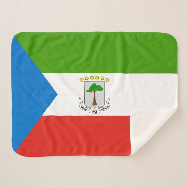 Manta Sherpa Bandera de Guinea Ecuatorial (Anverso (horizontal))