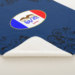 Manta Sherpa Bandera de Iowa