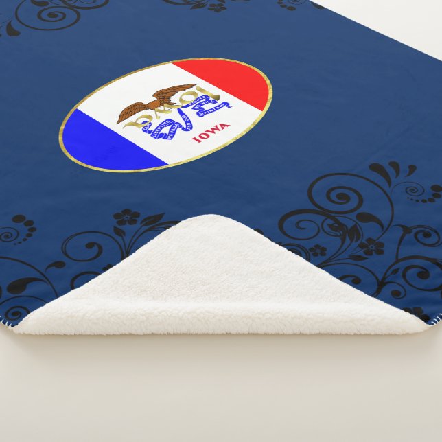 Manta Sherpa Bandera de Iowa (3/4)